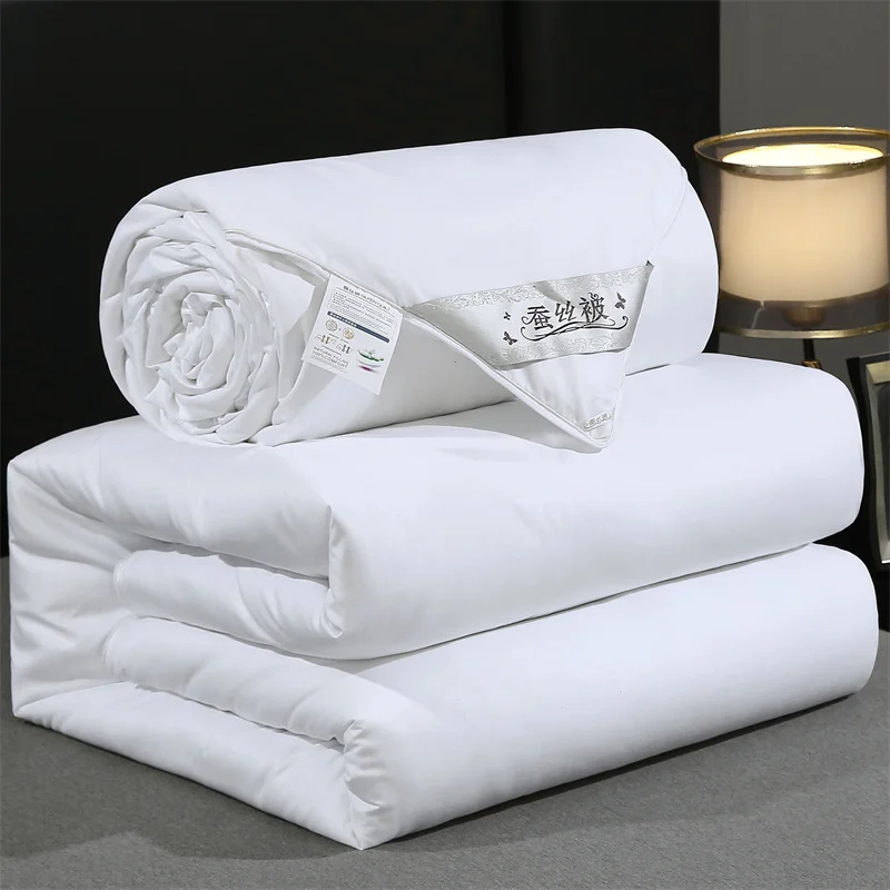 Natural Mulberry Silk Duvet Luxury Queen King Size Comforter Summer Winter Quilt Single Couple Bedding Filler Bedding 3