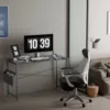 Home Office Work Desk with Headphone Hook, Small Office Desk Study Writing Table 2