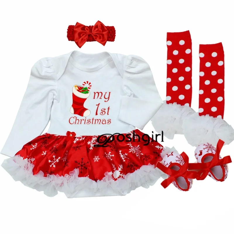 First Birthday Newborn Gift Clothing Set Baby Girls Dress Cotton Mesh