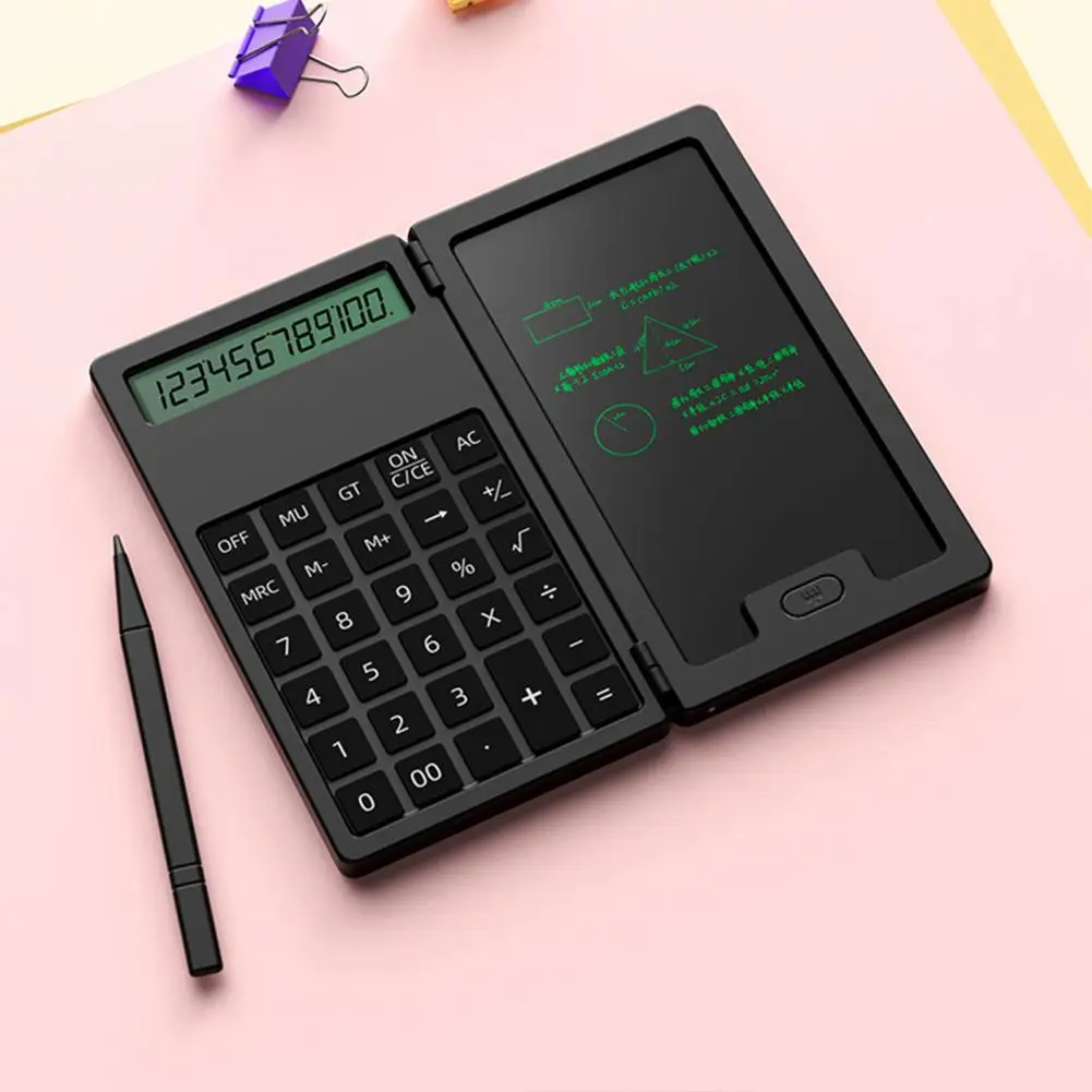 Description Picture 4 of itemCalculator Folding LCD Writing Board 12 Digits Clear Display Pocket-sized Scientific Calculator