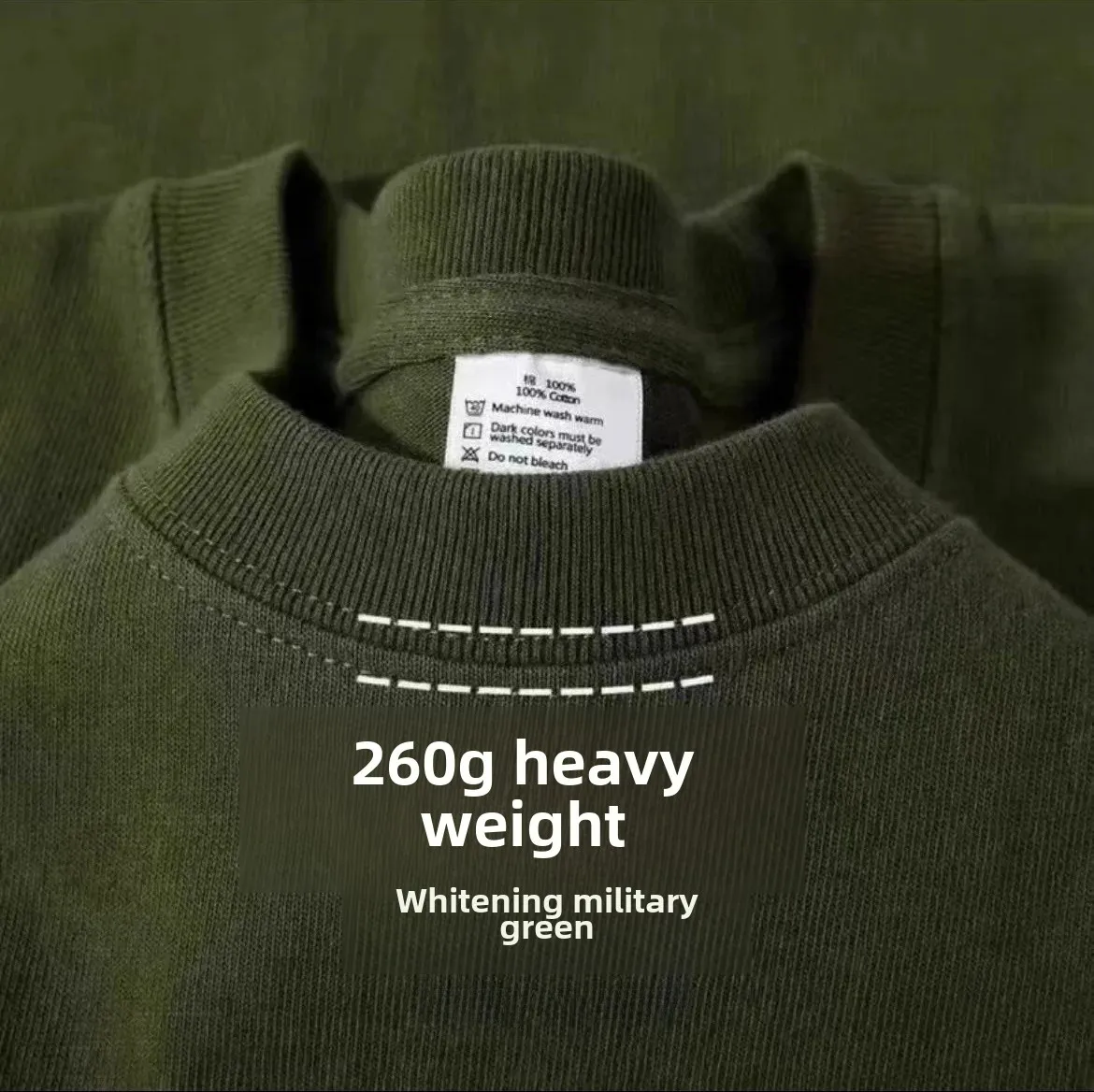 260g heavy cotton short sleeve [Army Green]]