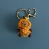 Kids Toys Capybara Doll Keychains Creative Crochet Cartoon Pendant Knitted Bag Accessories Bag Pendant 4