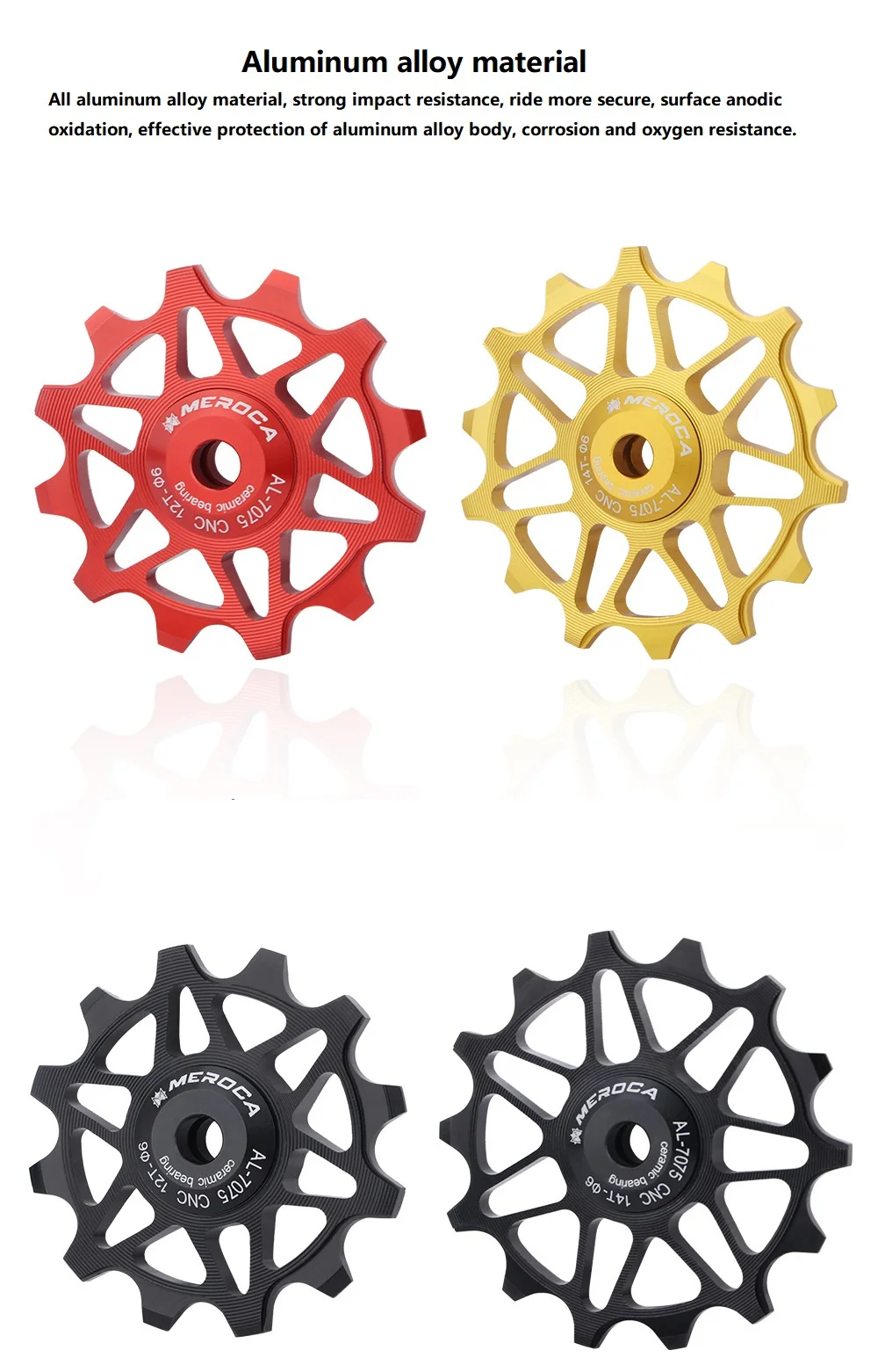 Puleggia Posteriore CNC Per Bici - Cuscinetto Ceramica 12/14T | Leggera Per MTB E Strada - Foto 6