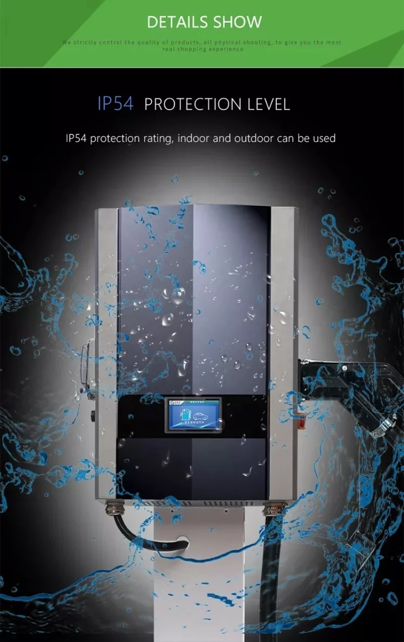 Mennekes 32A 3 Fasi 7Kw 22Kw Double Gun Wallbox Ricarica Elettrica Rapida Ev Caricabatterie Spina E Carica + Scheda Rfid Tipo Dc 20Kw Ccs2