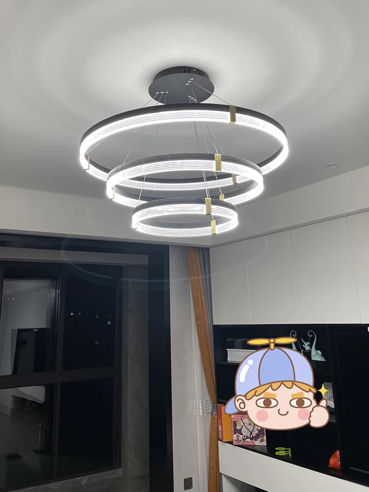 Living room chandelier simple modern led lighting creative Nordic luxury restaurant bedroom lamp designer high-end chandelier 3