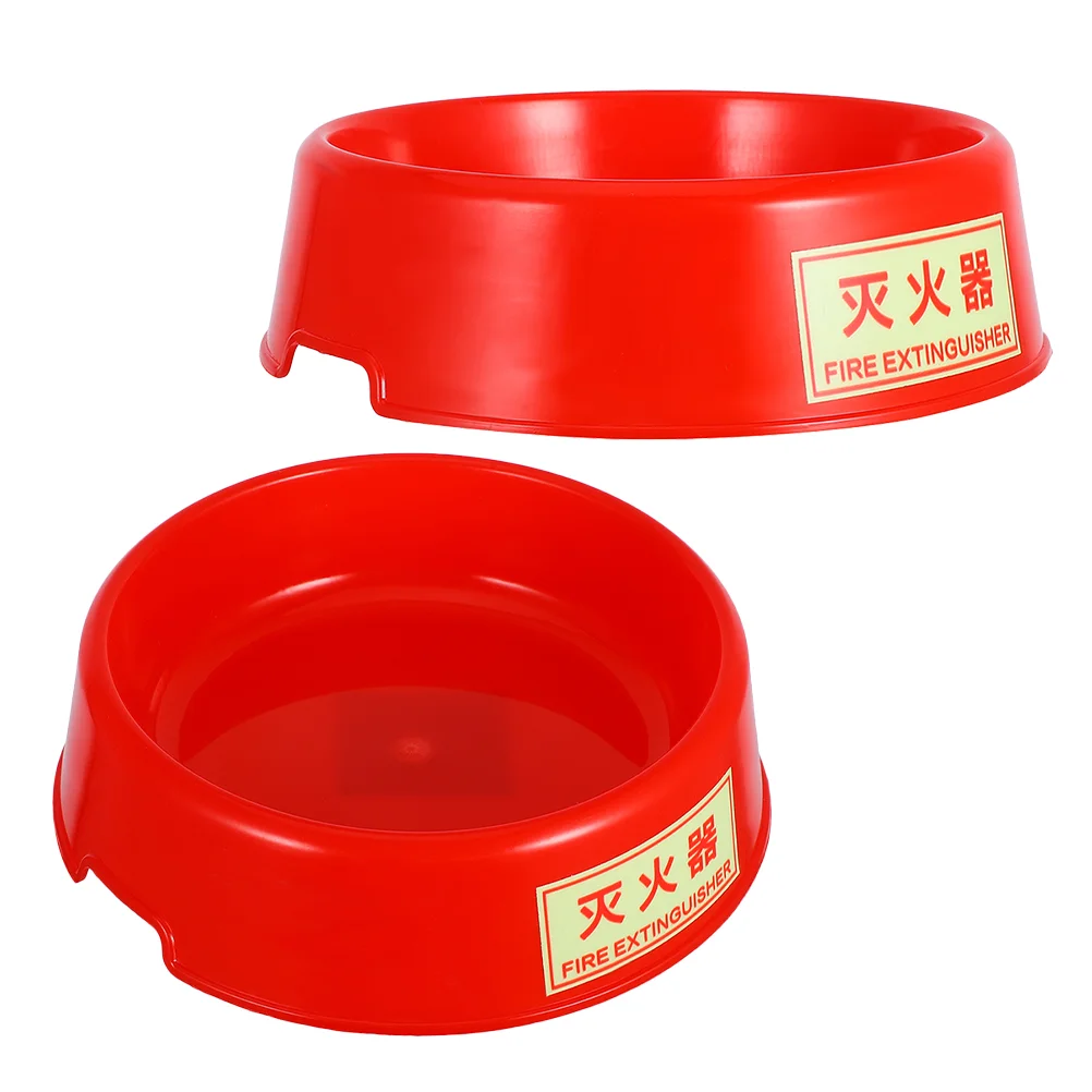 Fire Extinguisher Stand Holder Fluorescent Plastic Floor Stand Red Fire Extinguisher Mount for Public Places B