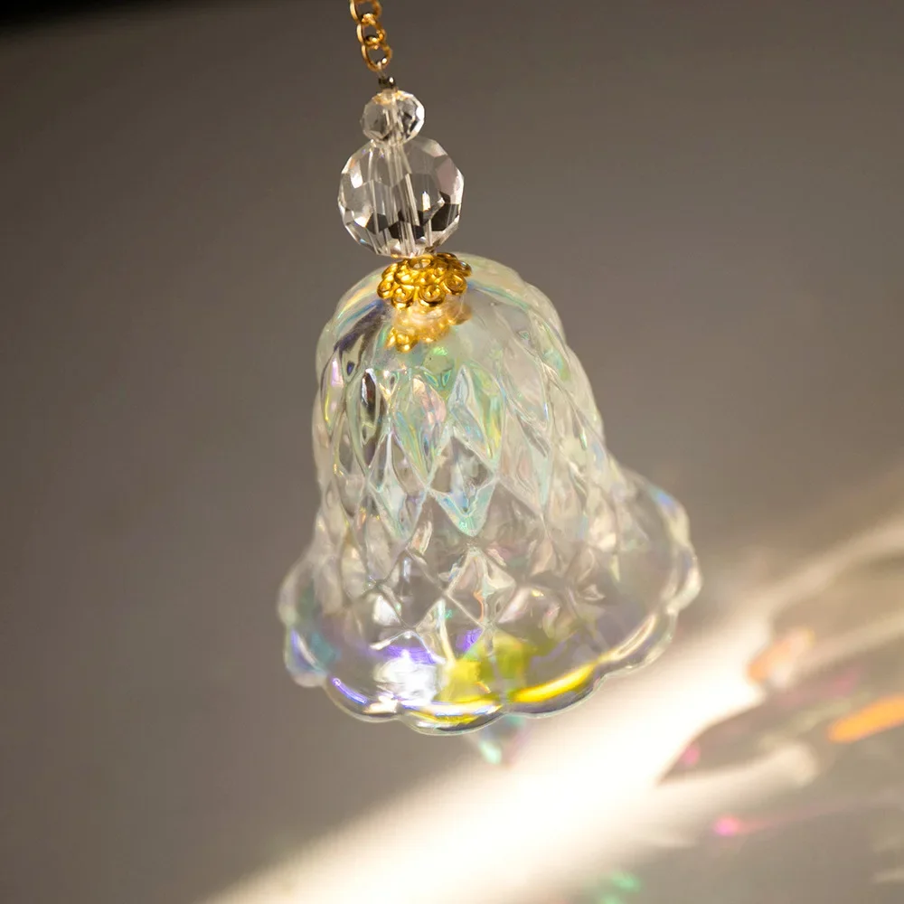 Window Hanging Suncatcher, Rainbow Crystal Wind Chimes, Bell Glass, Christmas Decoration, Birthday Gift 5