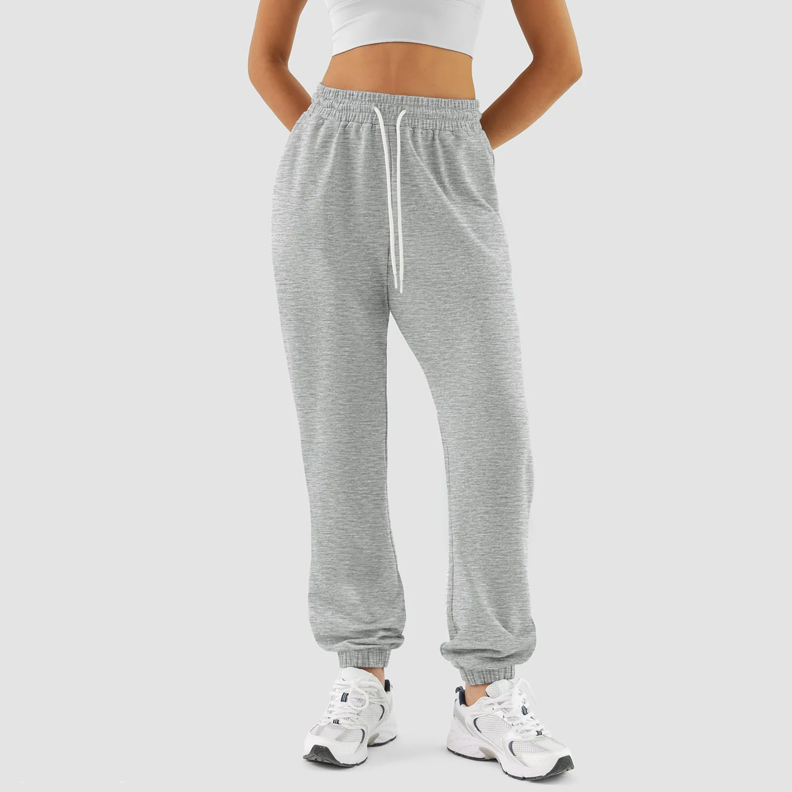 Womens Loose Sport Pant Sweatpants Drawstring Elastic Waistband unning Dance Trousers PSport Jogging Tracksuit Exercise Pants