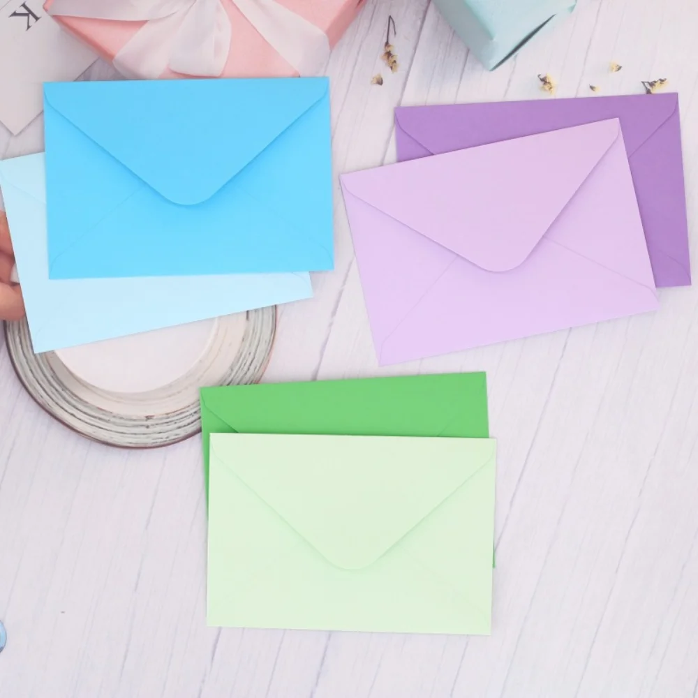 16x11cm Colorful Paper Envelopes for Gift Cute Wedding Invitation Scrapbooking Red Kraft Black Purple Color