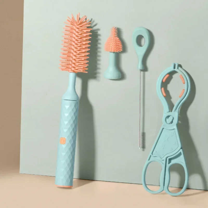 Electric Baby Bottle Brush Multipurpose Silicone Cordless Milk Bottle Nipple Clean Brushes with Extensions bottle brush bottle cleaning brush cleaning brush cleaning brush set