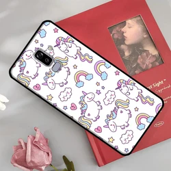 Vibrant Rainbow Unicorn Cartoon Phone Case - Soft Protective Back Cover for J2 Core 2018 - J260 (AAA3878)