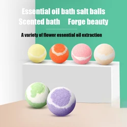 Explosion Bubble Bath Ball Essential Oil Fragrance Bath Bombs Bubble Ball Exfoliating Moisturizing SPA Shower Cleaning Salt Ball