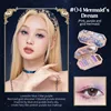 Flower Knows Makeup Set Mermaid Eyeshadow Palette Matte Swan Setting Powder Strawberry Violet Mirror Hair Clip 4Pcs Kit 2