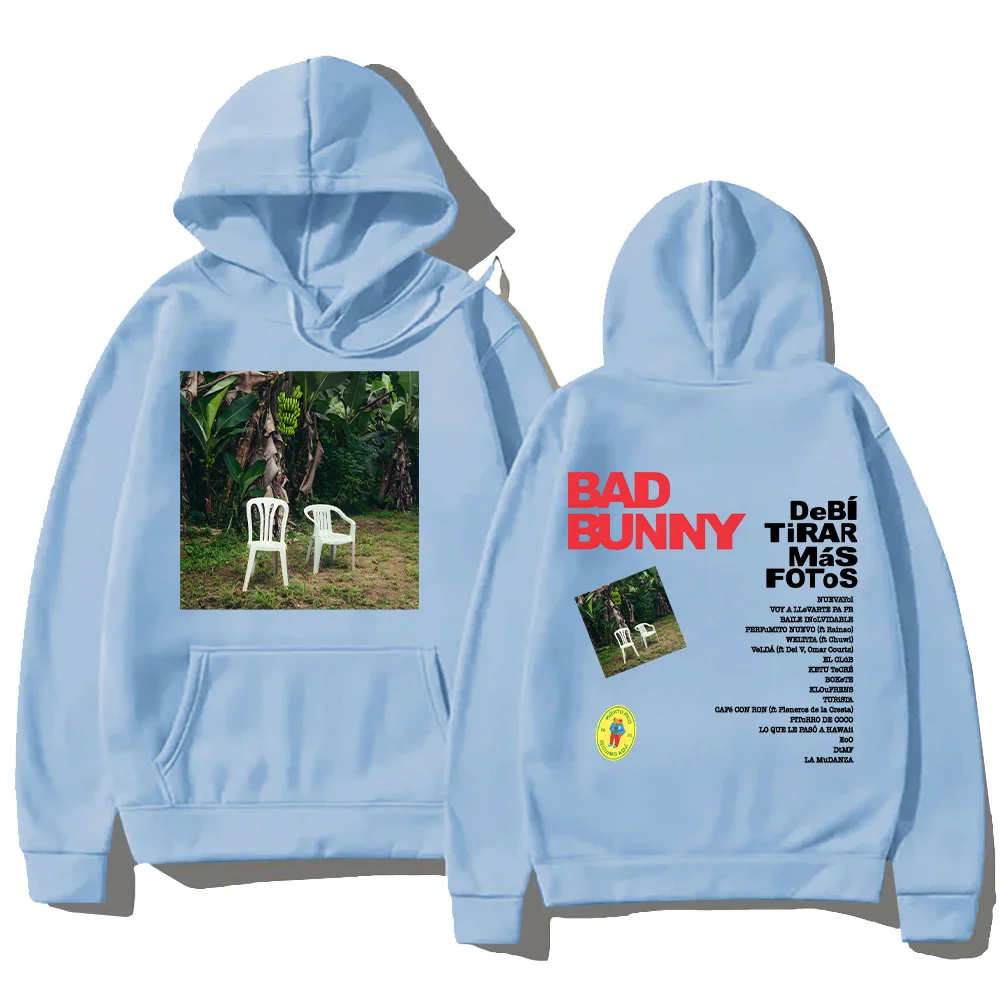 DTMF Debí Tirar Más Fotos Hoodies BAD BUNNY 2025 New Album Sweatshirt Harajuku High Street Pullover Fans Gift Fleece Streetwear 5