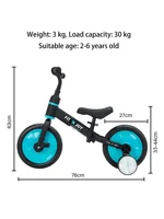 Vélo d'apprentissage pour tout-petits, jouets de vélo avec roues auxiliaires et pédales amovibles pour garçons et filles de 2 à 5 ans, montage facile 2