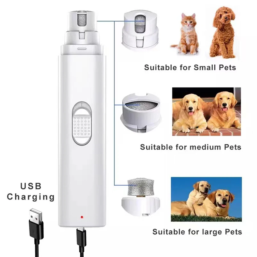 Electric Pet Nail Grinder Painless Paws Grooming and Smoothing 2-Speed for Small Medium Large Dogs Cats