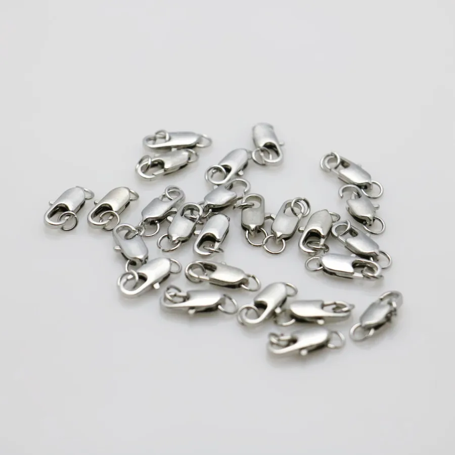 

5PCS Fittings for Accessory Metal Hardware 14*5mm Women Ornaments DIY Machining Metal Parts Lobster Shape for Bracelet Necklace