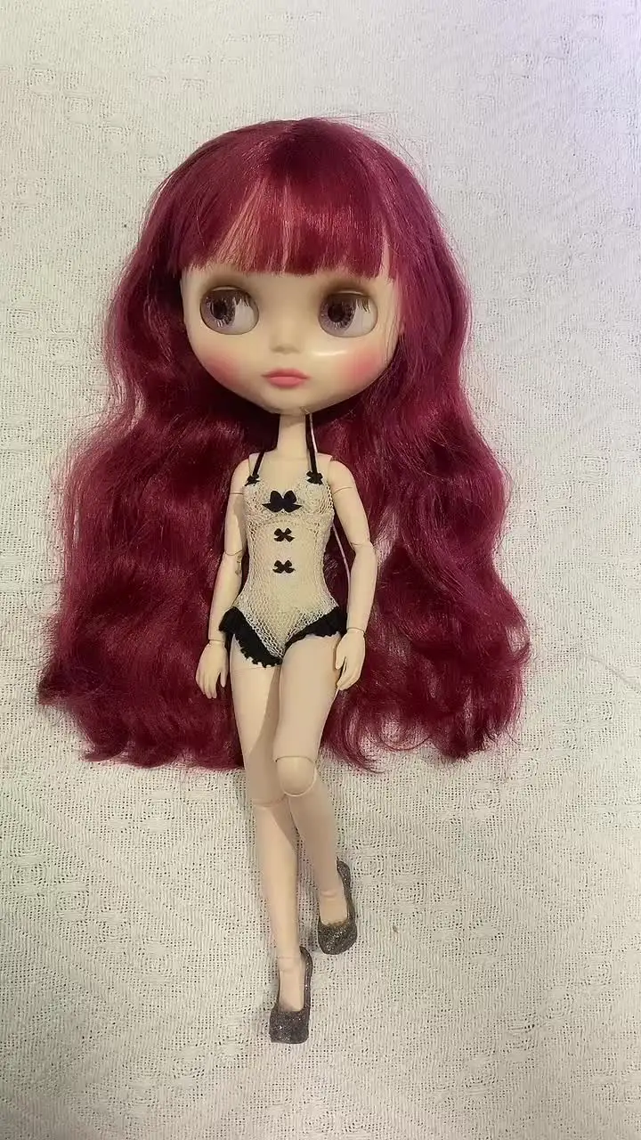 Blythe-手作りの彫刻人形,日曜大工の人形,フェイスペイント,1:6