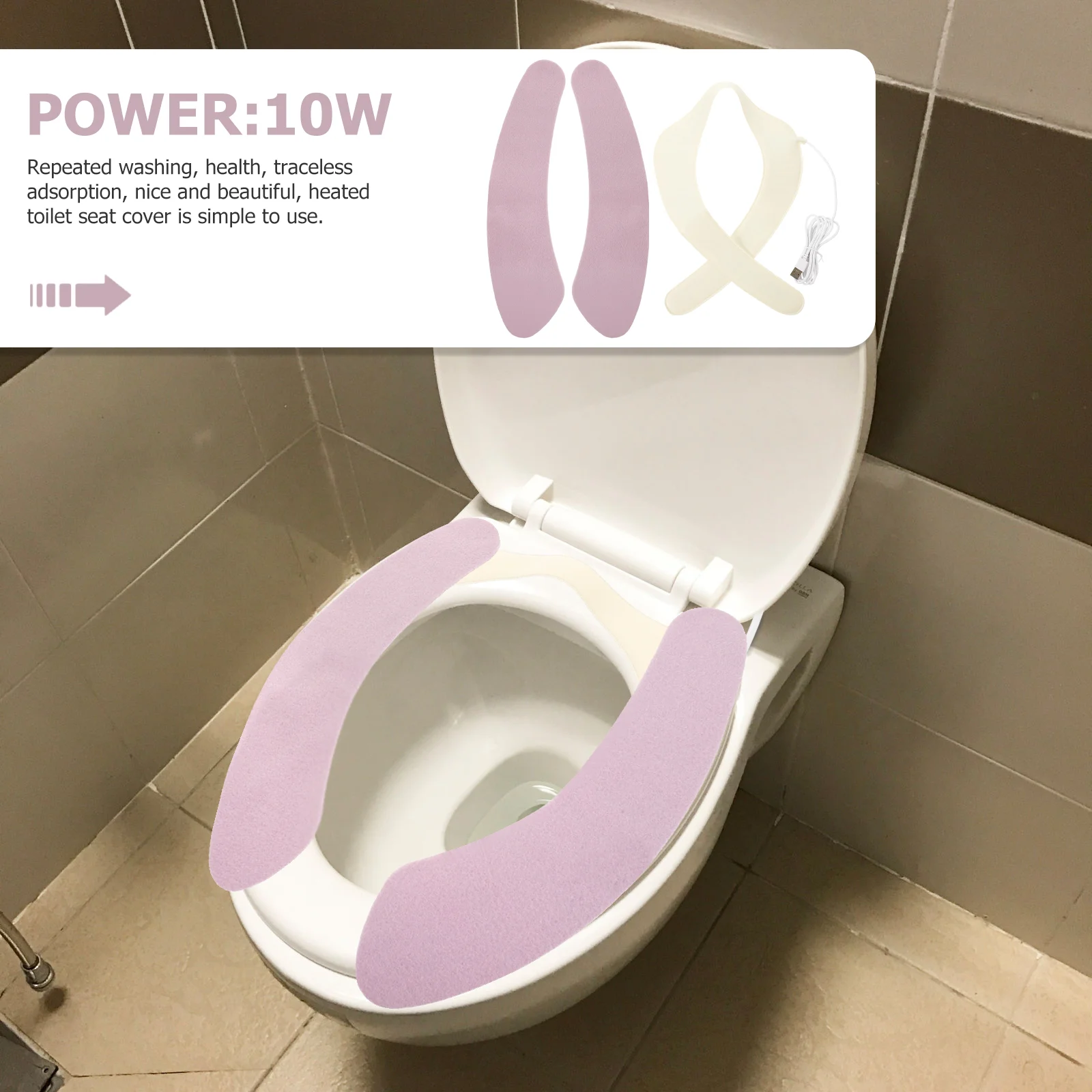 Heated Toilet Seat Smart Heater Seats Pad Mat Warmers Bathroom Cushion Cover Flannel Heating