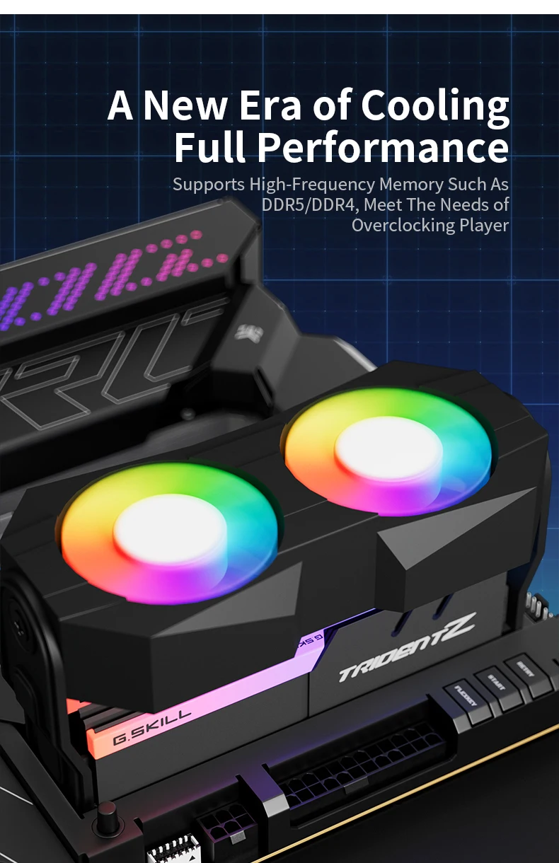 Z-X5 memory module cooler fan ARGB lighting synchronized desktop computer case a
