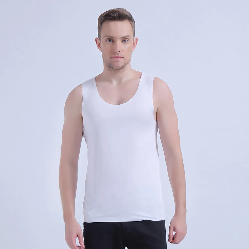 Casual Mens Ice Silk Seamless Tank Top 