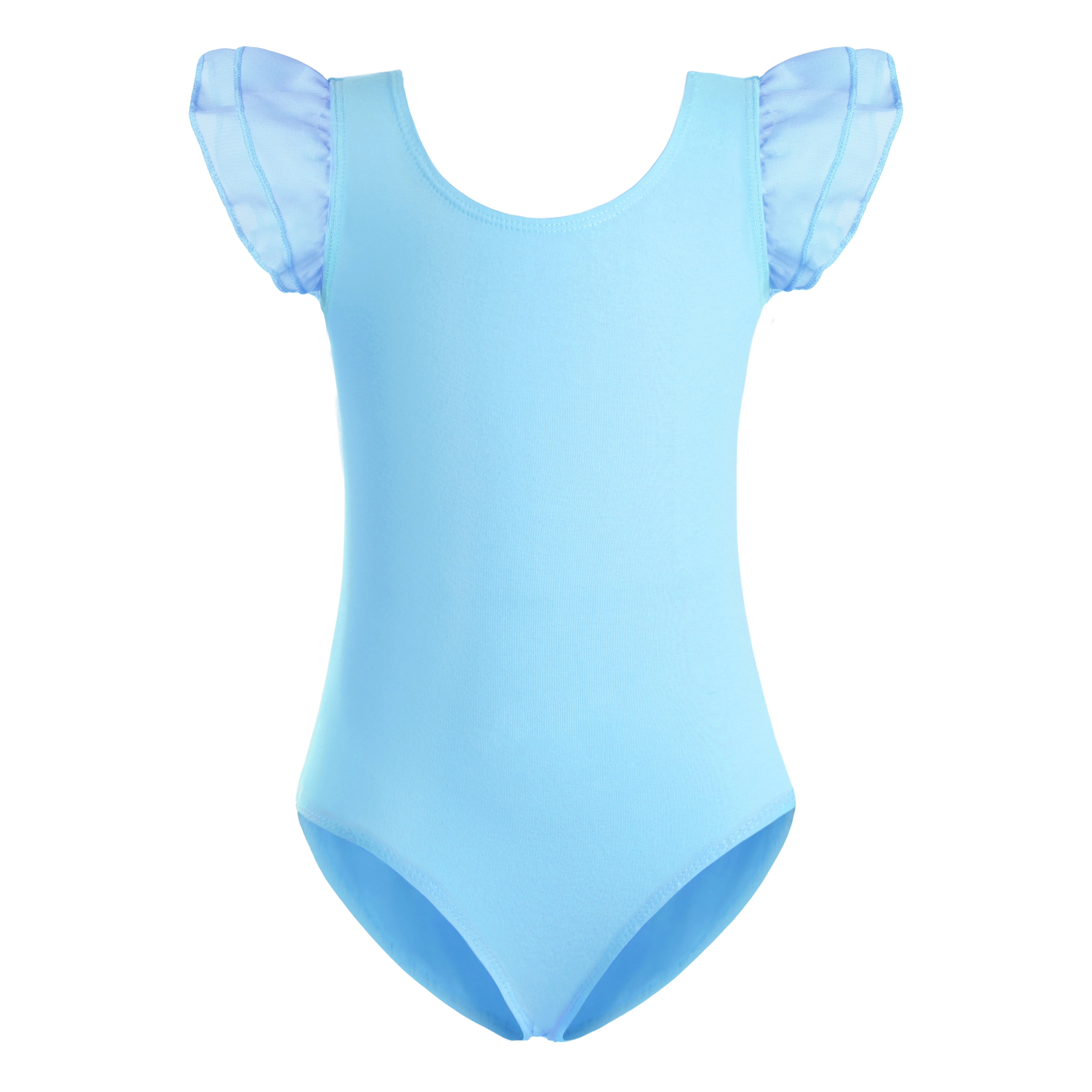 Mädchen Ballett Trikot Kleinkind Team Basic Kurz-/Rüschen ärmel Tanz Trikots Ballett Tanz kleidung – Detail 1