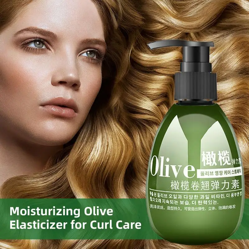 Conditioner Curly Hair Moisturizing Olive Elasticizer for Curly Care Natural Styling Moisturizer for Curl & Wave Hair