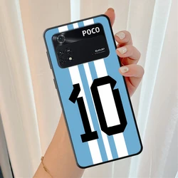 Football-Themed Black Soft Shell Phone Case for Poco X3 (Mix01)