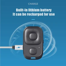  Wireless Bluetooth Compatible Remote Control Button Rechargeable Selfie Camera Shutter Release Mobile Phone Ebook Remote Control 