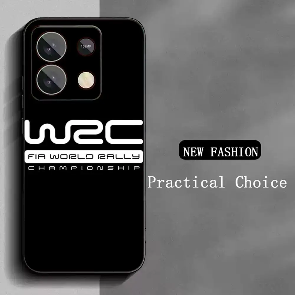 WRC Rally Racing Cool Pattern Design Soft Black Phone Case
