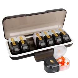 Deluxe Bi - Daily Pill Organizer (Black White)