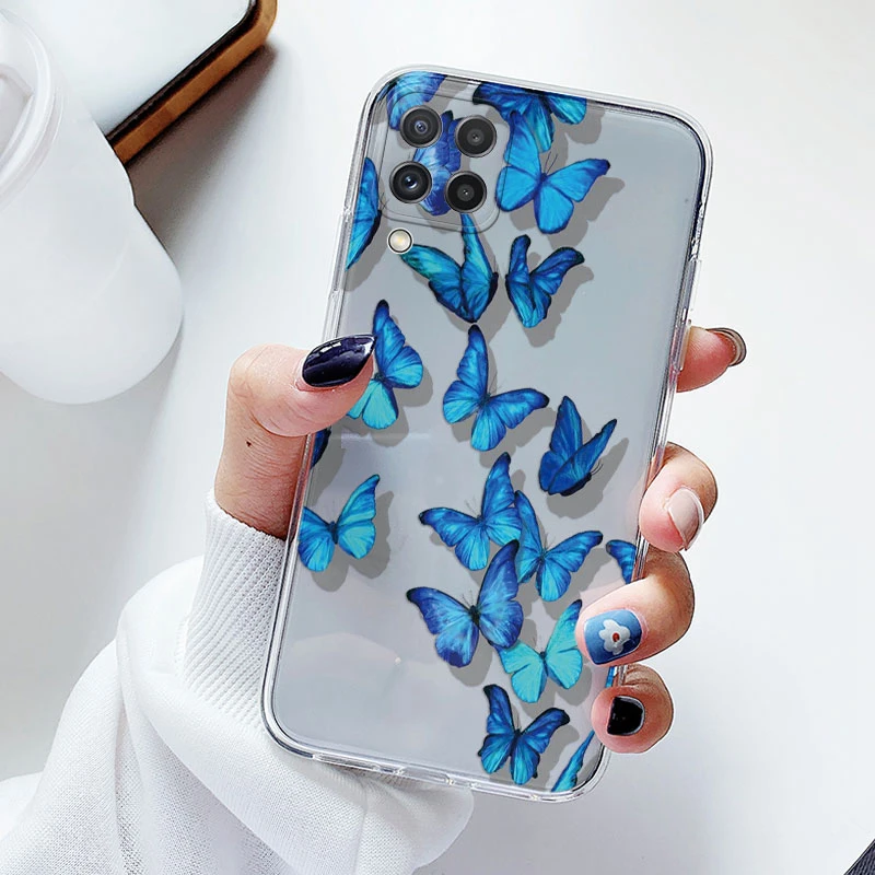 Floral Silicone Transparent Soft Phone Case with TPU Flower Design