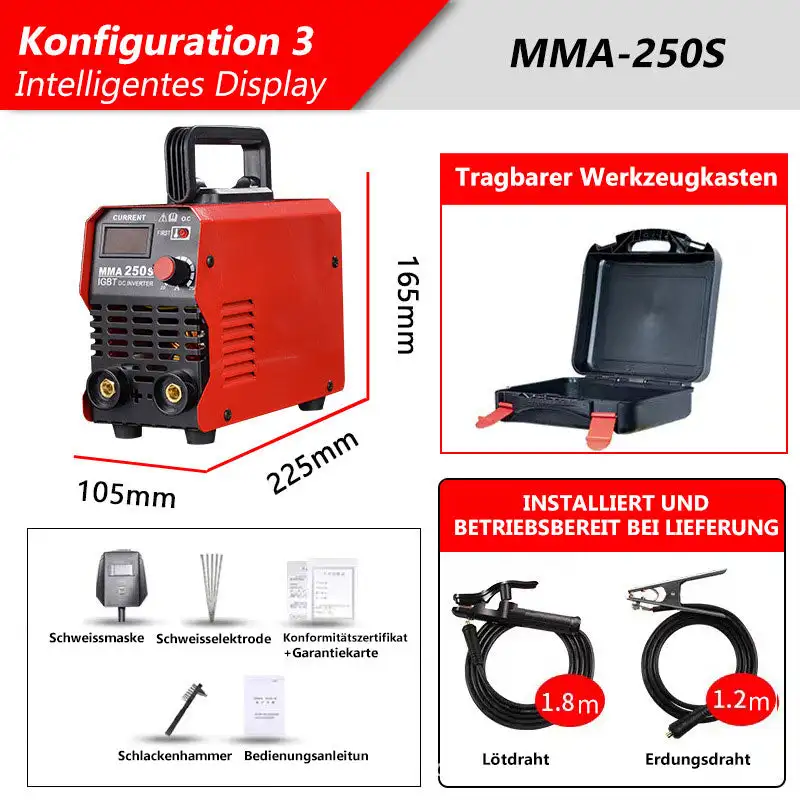 MMA250 Mini Welding Machine Inverter Electric Welding Machine 220v Adjustable Current 20-250A Handheld Arc Welder Equipment 5