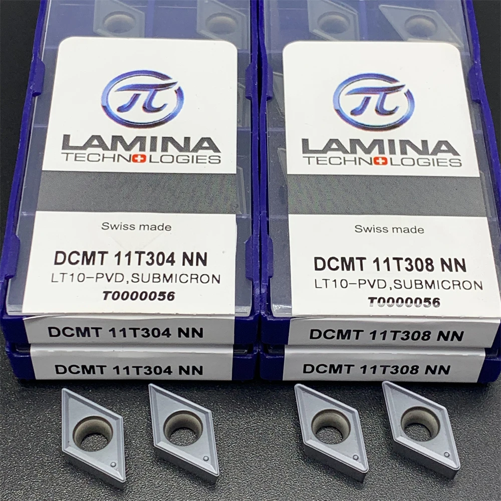 end mill bits for aluminum 10pcs LAMINA DCMT 11T304 NN LT10 CNC insert carbide milling insert DCMT11T304 NN LT10-PVD DCMT11T308 NN LT10-PVD copper tube bender