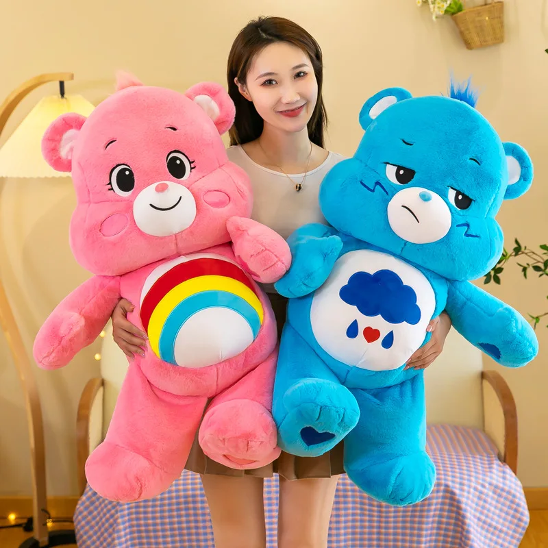 MINISO 카와이 레인보우 베어 봉제 장난감, 사랑스러운 애니메이션 테디 베어 인형, 부드러운 장난감, 방 장식, 생일 선물, 40cm