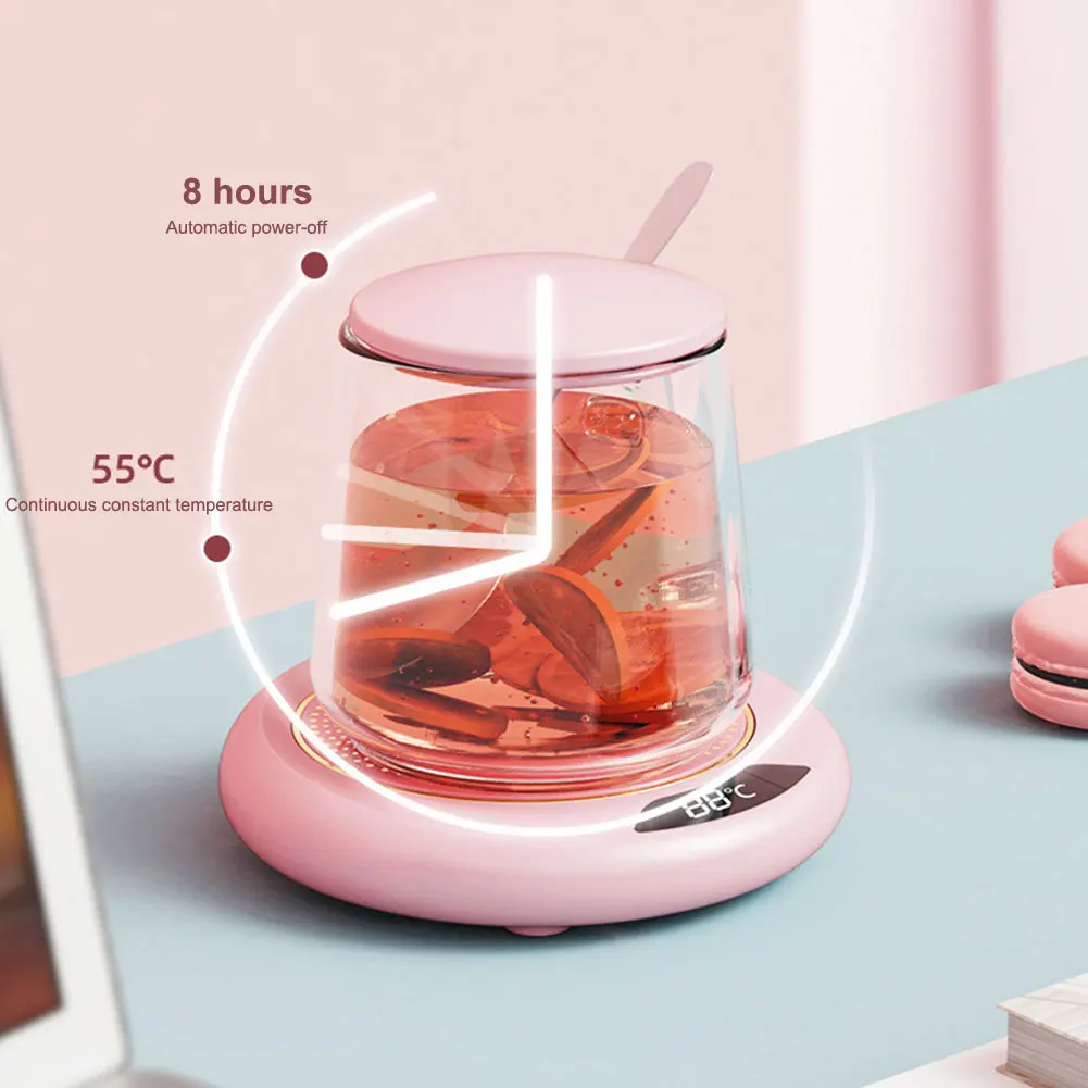 USB Coffee Mug Warmer with 3 Temperature Settings Coffee Warmer Plate Coffee Cup Warmer for Coffee Milk Tea Beverage 5