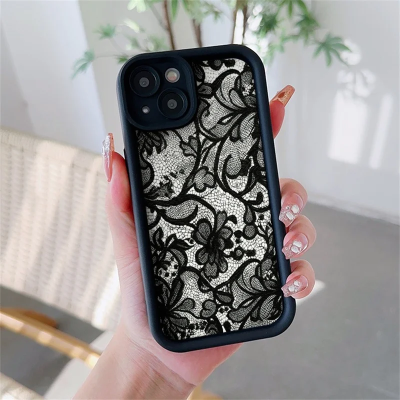 Retro Black Lace Phone Case Cover