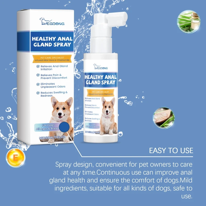 Arsehole Gland Soothing Sprays for Dogs Relieves Discomfort Erases Arsehole Gland Unpleasant Smell For Various Animals 4FlOz