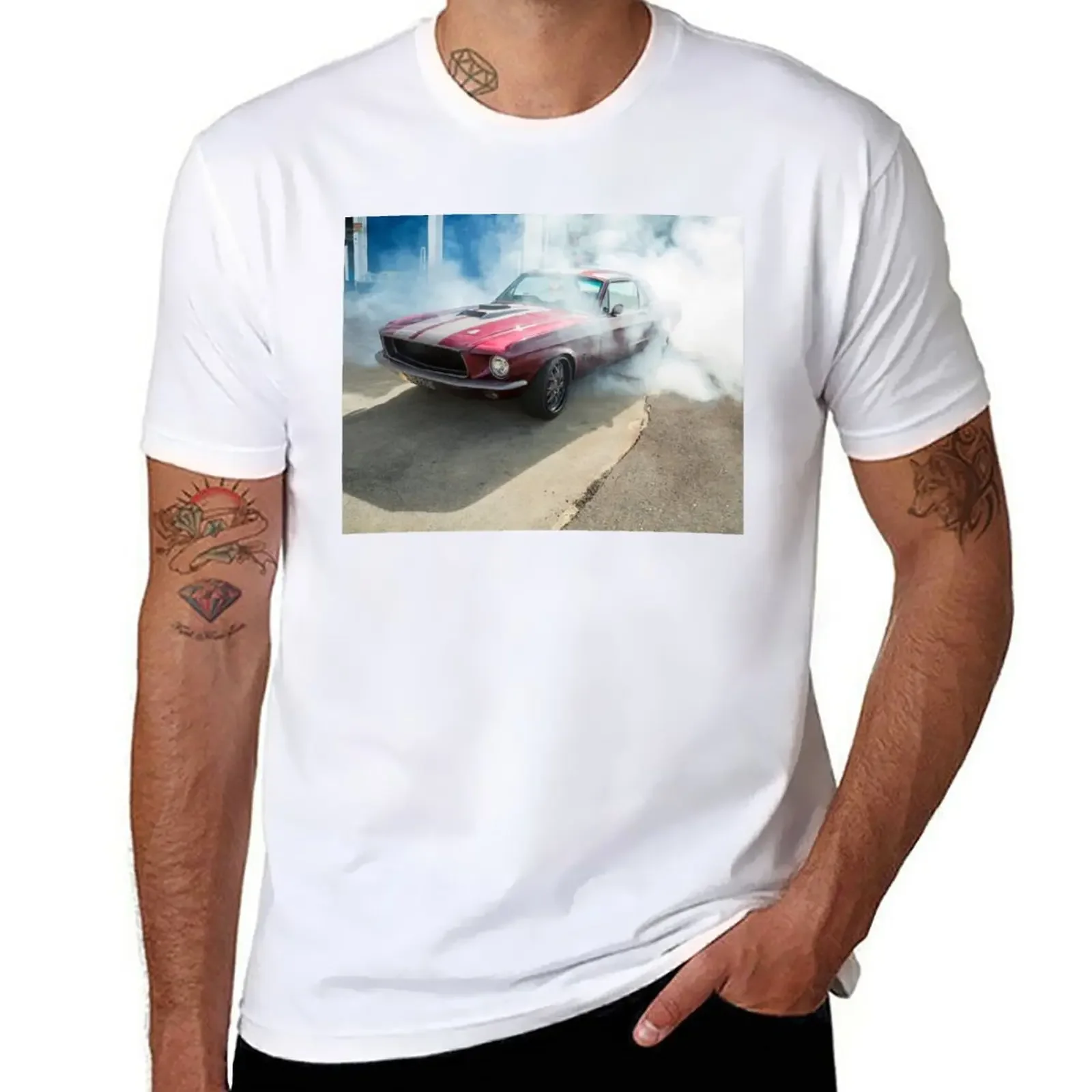 

Adrian's Mustang T-Shirt Short sleeve tee plus sizes oversized t shirts for men