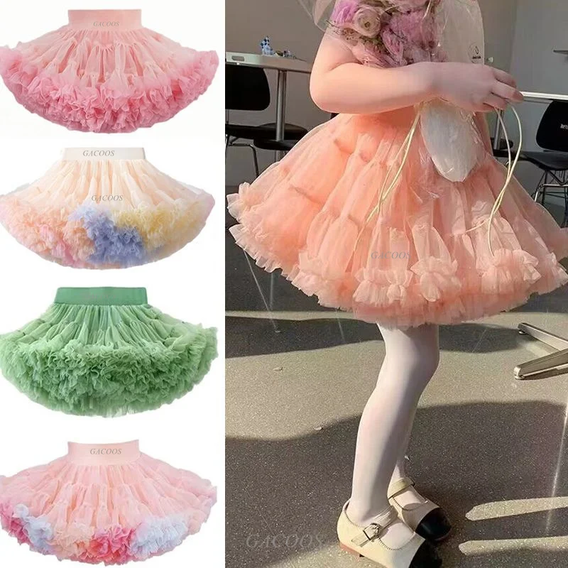 여자 투투 스커트 검은 솜털  Tulle 공주 볼 가운 Pettishirt 발레 파티..