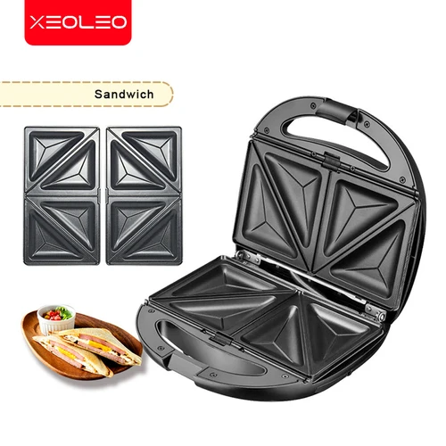 XEOLEO 전기 와플 메이커 그릴 샌드위치 케이크 와플 기계, 주방 가전 멀티 베이커 아침 식사 기계, 6 인 1 5