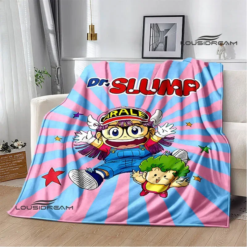 Doctor Slump cartoon printed blankets Flange Warm blanket soft and comfortable blanket picnic blankets bed linings birthday gift 5