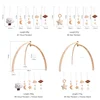 Baby Wooden Gym Frame Splint Triangle Newborn Activity Gym Frame Star Cloud Hanging Pendant Rattle Toys For Baby Montessori Toys 6