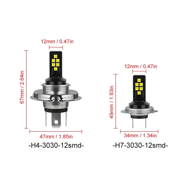 Ampoule Led antibrouillard H4 9V-32V, double couleur 3030 18smd, antichocs,  anticorrosion, lumière blanche + ambre - AliExpress