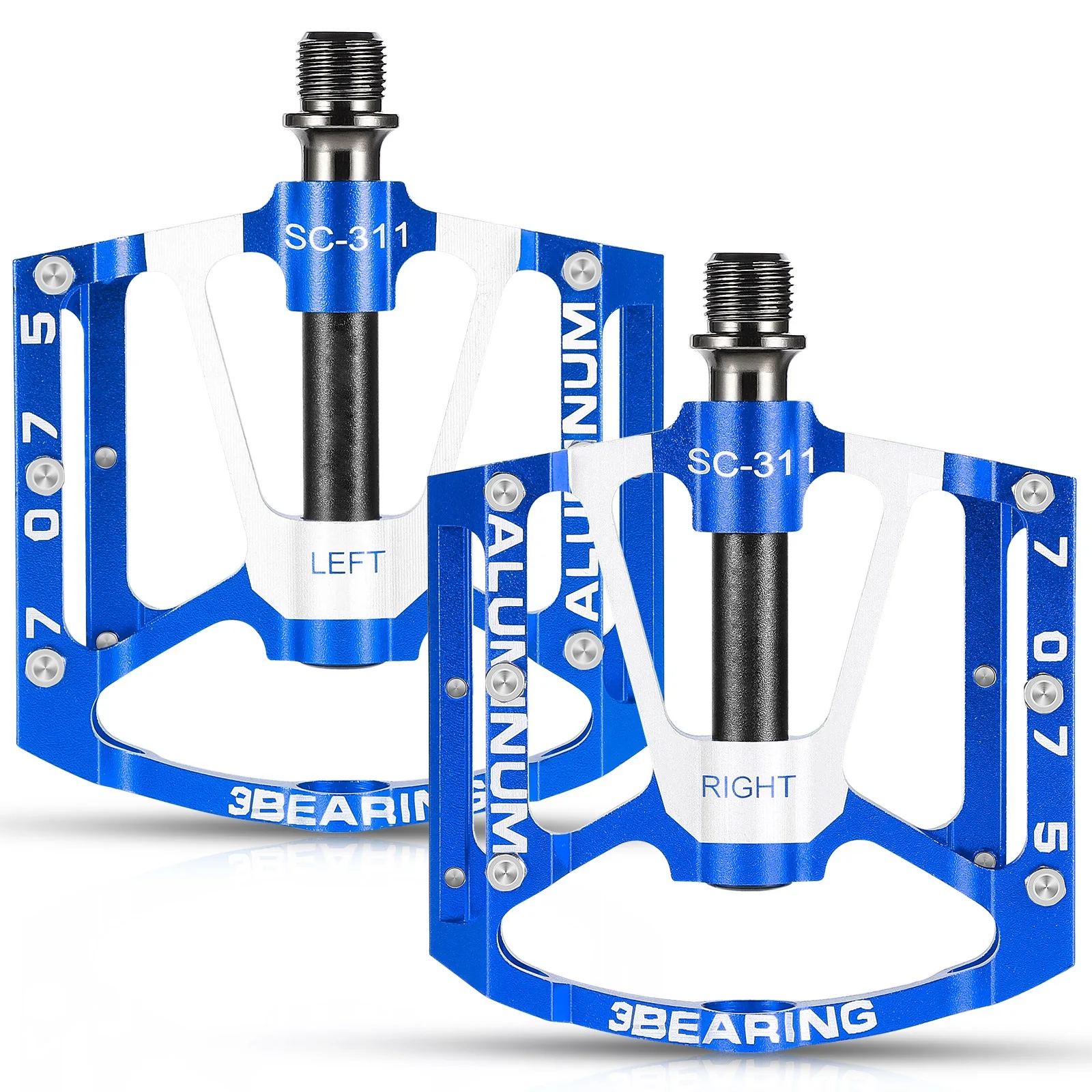 

XIQI Bicycle Pedals 3 Bearing CNC Alloy Non-slip Labor-saving Pedal MTB Road Cycling Parts Flat BMX Pedal Bike Accessories