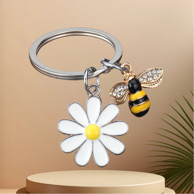 Adorabili pendenti con marghera e ape Portachiavi Accessori con ciondoli per borse carini Portachiavi Regalo perfetto per donne e ragazze