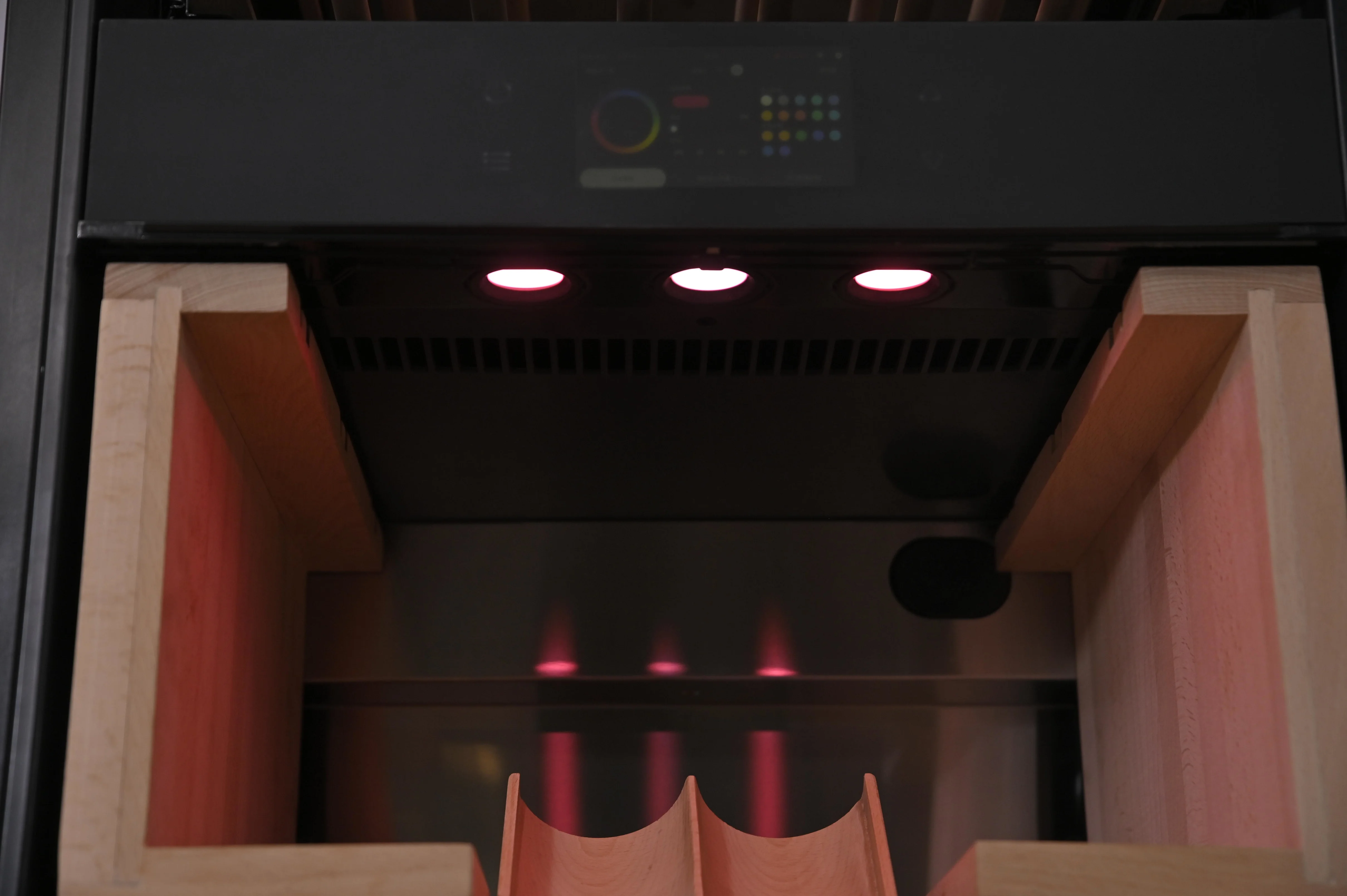 305L Wine Cabinet With Fingerprints, Projection, TFT Screen, And RGB Lighting: The Perfect Addition To Your Home Bar