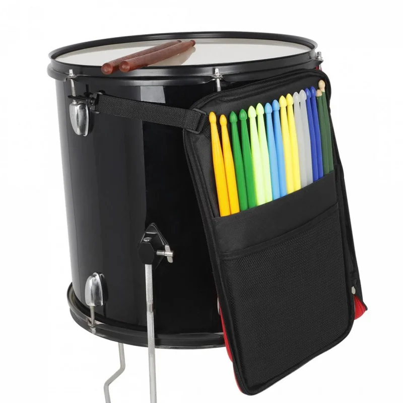 Red Oxford Cloth Add Cotton Drumstick Backpack Bag Jazz Drum Stick Music Book Storage Large Capacity Handbag