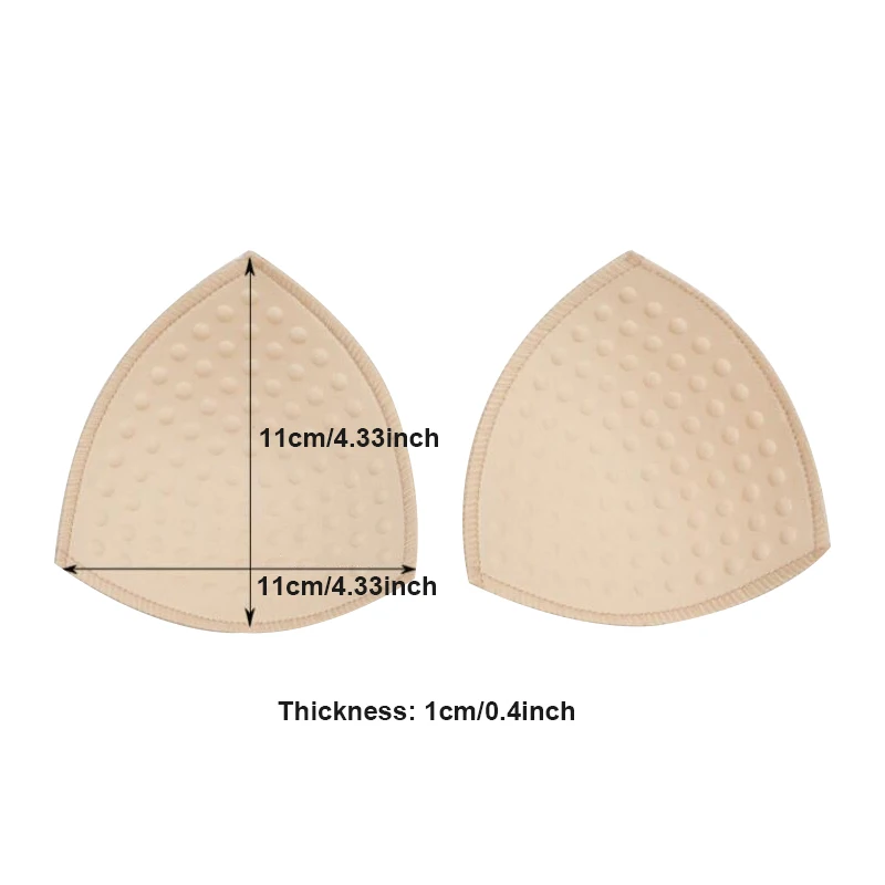 3 Pairs Triangle Shaped Bra Insert Pads for Women Sewn Pads Massage Dot Breathable Sports Bra Dresses bra insert pads