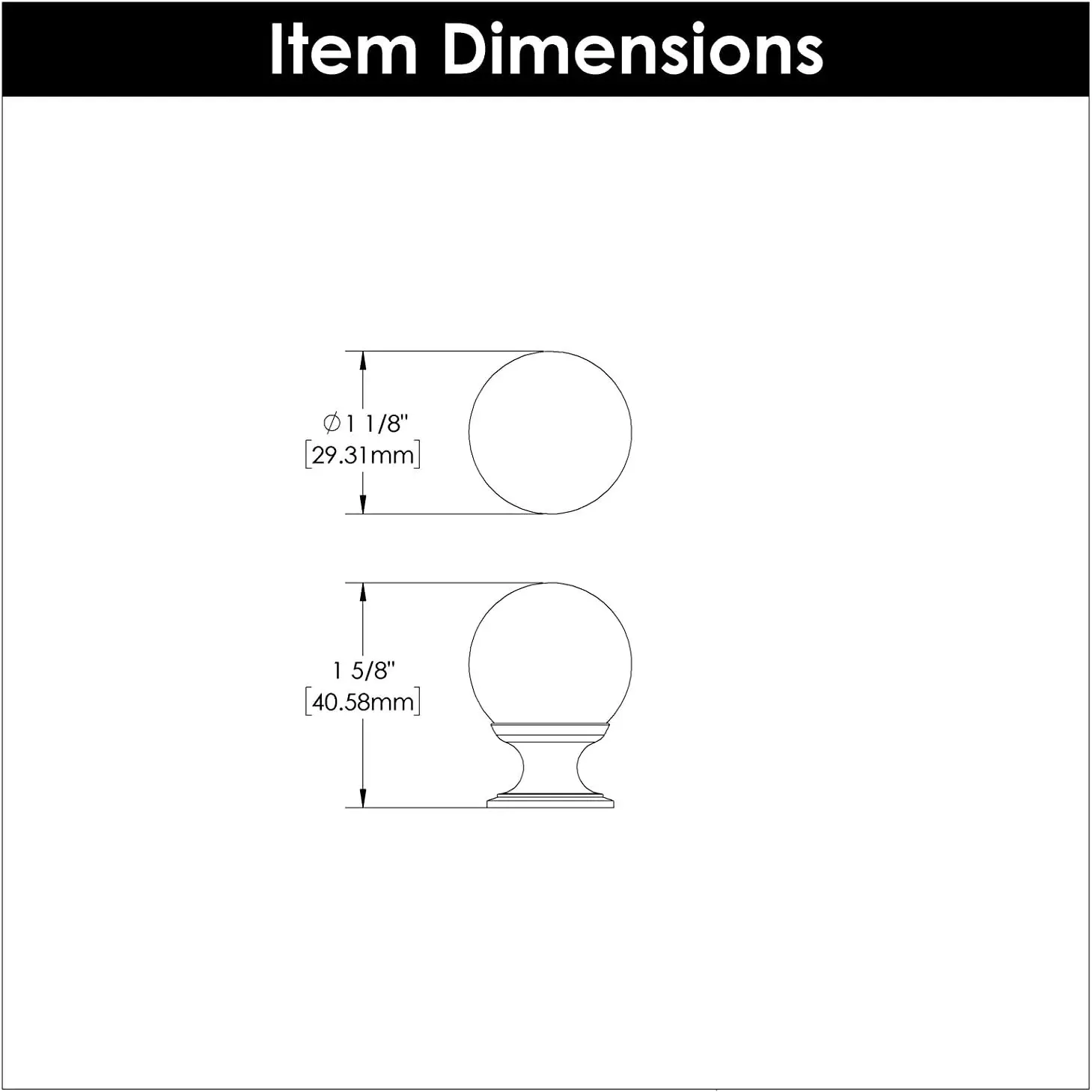 Crystal Palace Collection Cabinet Knobs, Kitchen Handles for Cabinets and Drawers and Bathroom Hardware, 1-1/4 Inch